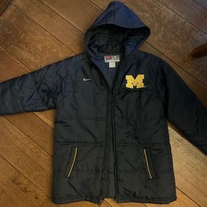 Vintage Nike University of Michigan Puffy Jacket